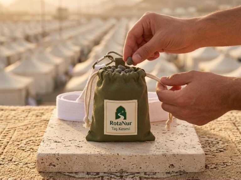 Jamarat pebble pouch set of 2, drawstring with carabiner, RotaNur label