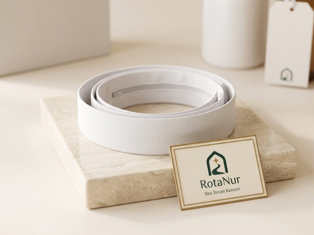 Zippered Cloth Ihram Belt — Elastic, Slim & Lightweight, Inner Pocket