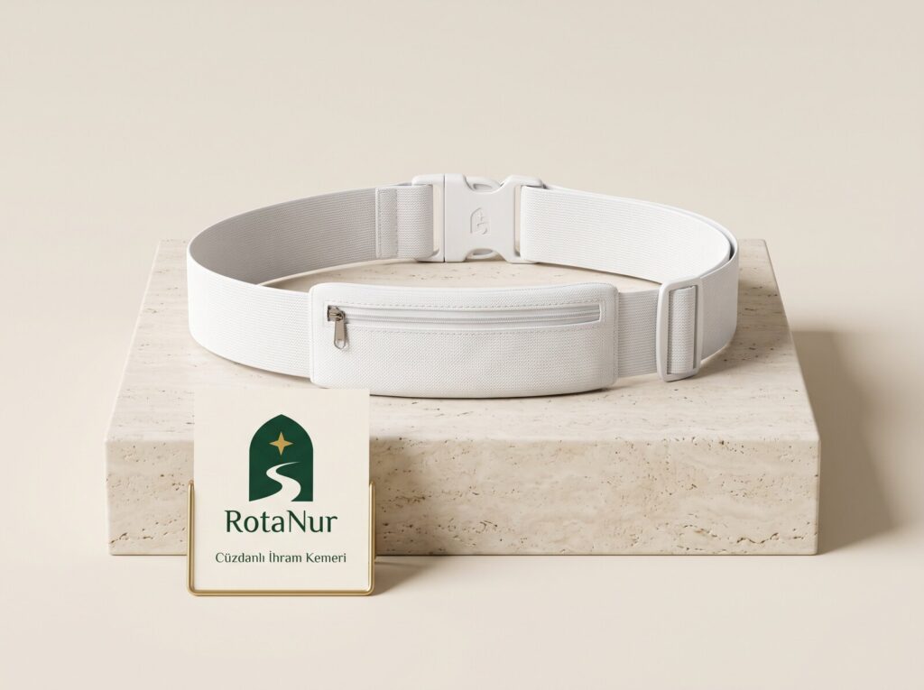 Ihram Belt with Zippered Wallet — Elastic, Adjustable