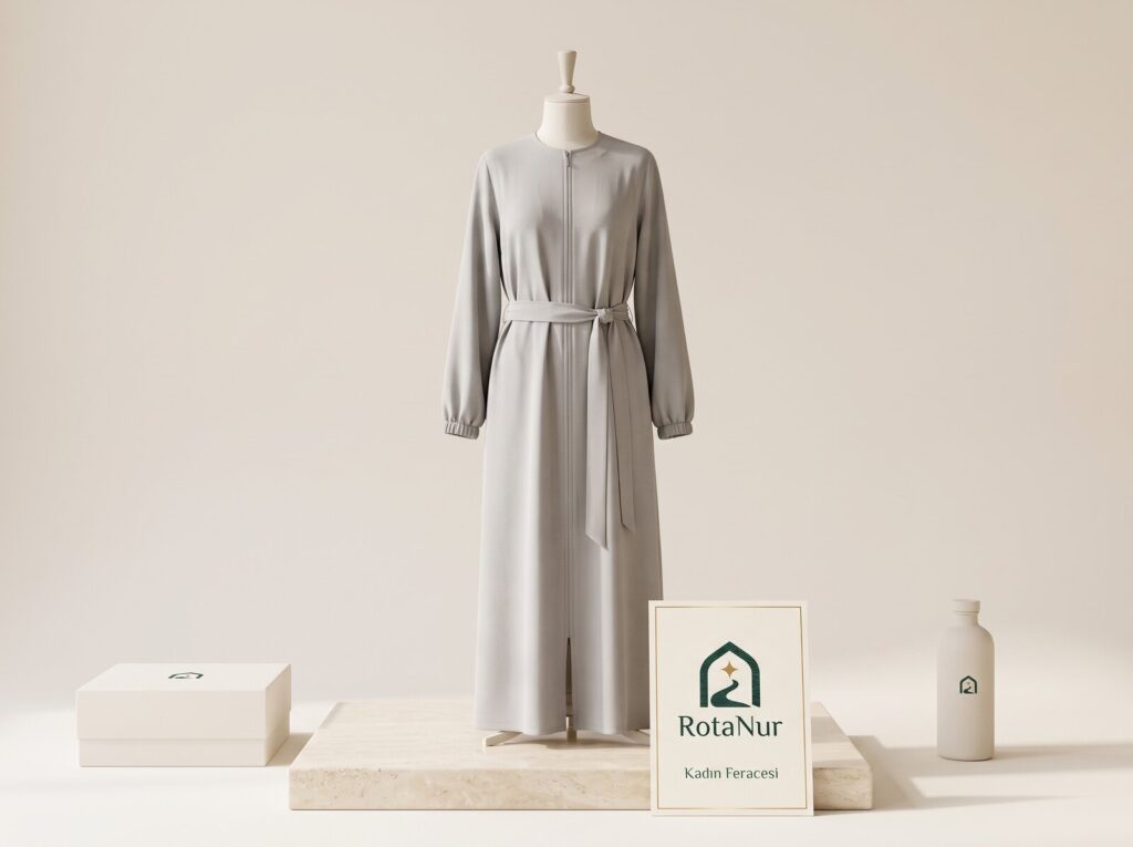 Women’s Umrah Abaya — Hidden Zip, Aerobin Fabric, Elastic Cuffs