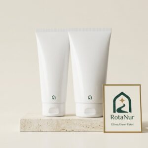 Kokusuz güneş kremi SPF 50, 2 x 100 ml hac paketi, RotaNur etiketi