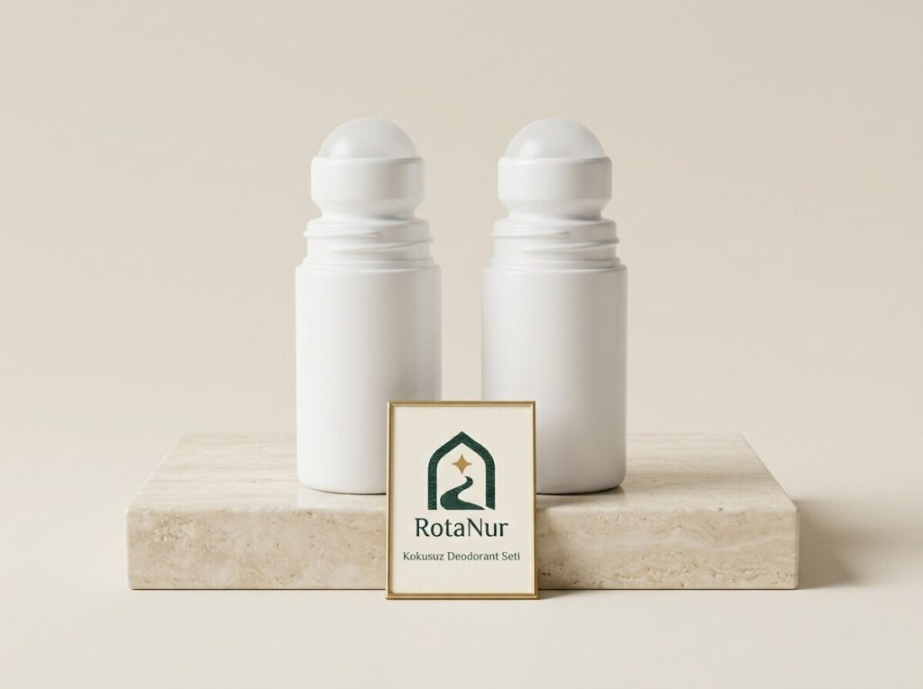 Unscented roll-on deodorant 2 x 50 ml, bottles with RotaNur label