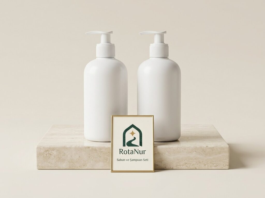 Unscented liquid soap and shampoo set 2 x 400 ml, RotaNur-labeled bottles