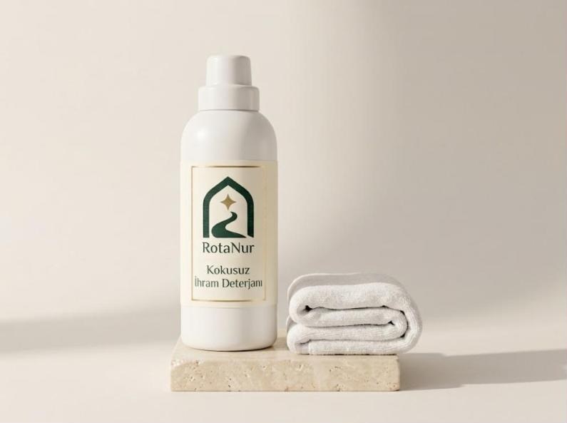 Kokusuz sıvı ihram deterjanı 500 ml, RotaNur etiketli şişe