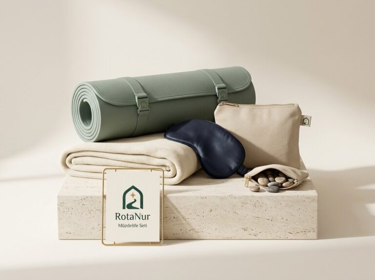 Muzdalifah Night Set — Mat, Fleece Shawl, Sleep Set & Pebble Pouch