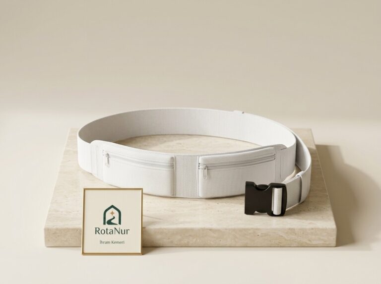 Adjustable Ihram Utility Belt — Two Zip Pockets, Clip Buckle