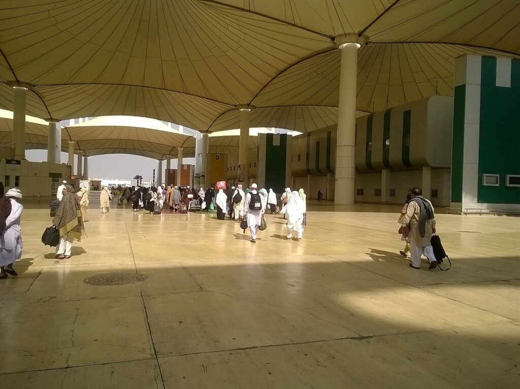 The area at King Abdulaziz Airport in Jeddah where Umrah pilgrims are welcomed
