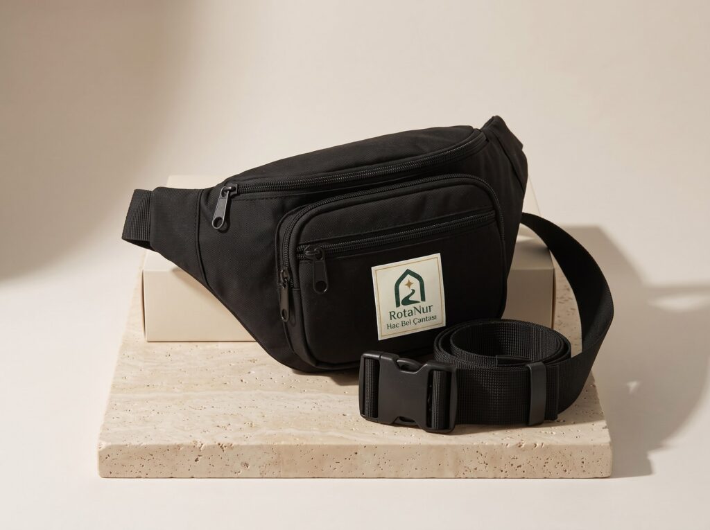 Hajj Waist Bag — Waterproof-Coated, Hidden Pocket