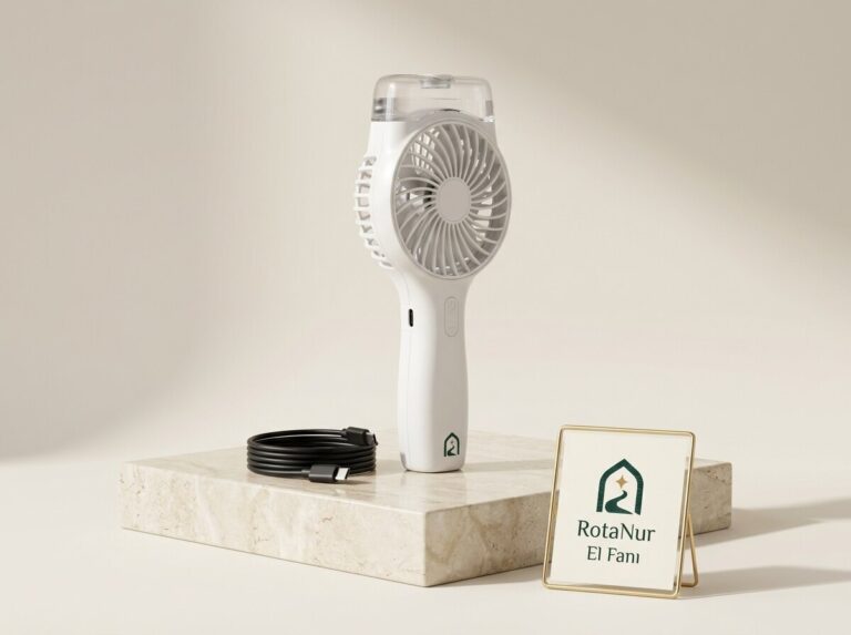 Rechargeable Handheld Fan with Water Mist — USB-C, 3 Speeds